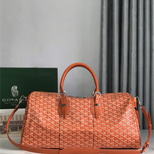 Goyard Boston 45 Bag In Goyardine Canvas & Cervon Calfskin