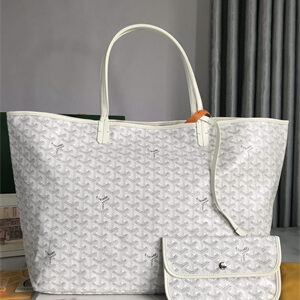 Goyard Saint Louis GM Bag In Goyardine Canvas & Chevroches Calfskin