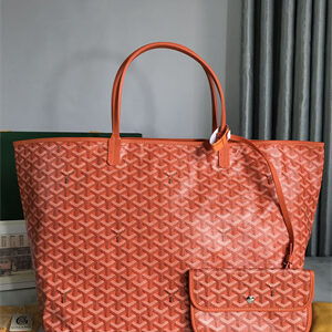Goyard Saint Louis GM Bag In Goyardine Canvas & Chevroches Calfskin