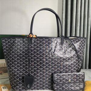 Goyard Saint Louis GM Bag In Goyardine Canvas & Chevroches Calfskin