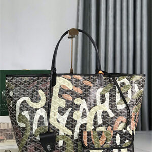 Goyard Saint Louis GM Bag In Goyardine Canvas & Chevroches Calfskin