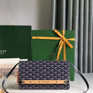 Goyard Monte-Carlo PM Clutch Goyardine Canvas & Cervon Calfskin