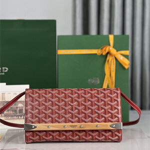 Goyard Monte-Carlo PM Clutch Goyardine Canvas & Cervon Calfskin