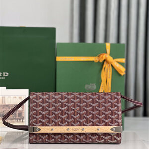 Goyard Monte-Carlo PM Clutch Goyardine Canvas & Cervon Calfskin