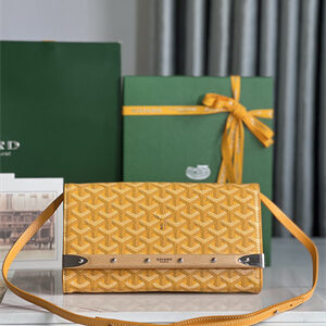Goyard Monte-Carlo PM Clutch Goyardine Canvas & Cervon Calfskin