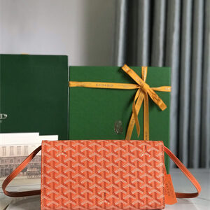 Goyard Monte-Carlo PM Clutch Goyardine Canvas & Cervon Calfskin