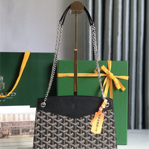 Goyard Rouette Structure PM Bag In Goyardine Canvas & Chevroches Calfskin