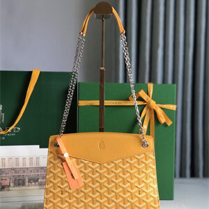 Goyard Rouette Structure PM Bag In Goyardine Canvas & Chevroches Calfskin