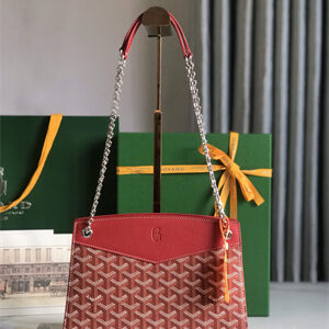 Goyard Rouette Structure PM Bag In Goyardine Canvas & Chevroches Calfskin