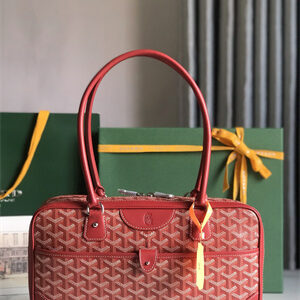 Goyard Saint Martin Handbag In Goyardine Canvas & Chevroches Calfskin