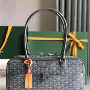 Goyard Saint Martin Handbag In Goyardine Canvas & Chevroches Calfskin