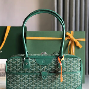 Goyard Saint Martin Handbag In Goyardine Canvas & Chevroches Calfskin