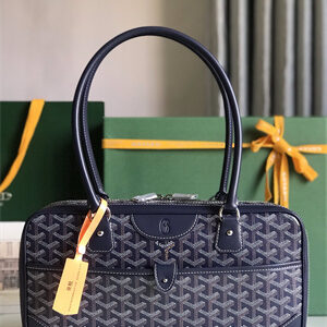 Goyard Saint Martin Handbag In Goyardine Canvas & Chevroches Calfskin