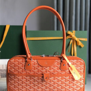 Goyard Saint Martin Handbag In Goyardine Canvas & Chevroches Calfskin