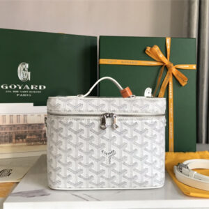 Goyard Muse Vanity Case In Goyardine Canvas & Cervon Calfskin