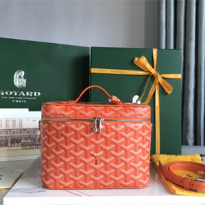 Goyard Muse Vanity Case In Goyardine Canvas & Cervon Calfskin