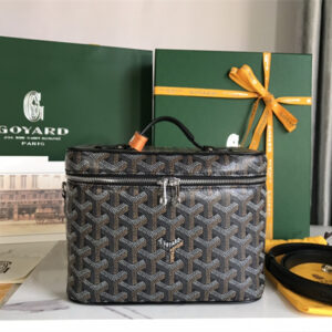 Goyard Muse Vanity Case In Goyardine Canvas & Cervon Calfskin
