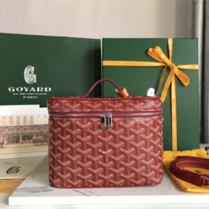 Goyard Muse Vanity Case In Goyardine Canvas & Cervon Calfskin