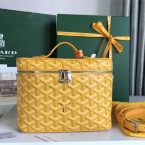 Goyard Muse Vanity Case In Goyardine Canvas & Cervon Calfskin