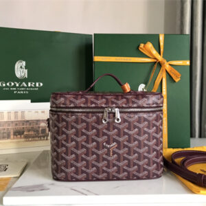 Goyard Muse Vanity Case In Goyardine Canvas & Cervon Calfskin