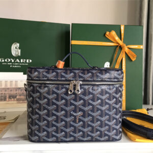 Goyard Muse Vanity Case In Goyardine Canvas & Cervon Calfskin