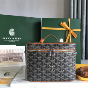 Goyard Muse Vanity Case In Goyardine Canvas & Cervon Calfskin