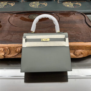 Kelly Sellier Bag Epsom Leather 25/28CM Gold/Silver Hardware In Vert Amanda Color