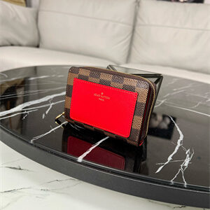 LV  Lou Wallet Damier Ebene Canvas and Smooth Calfskin N81461