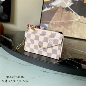 LV Card Holder Recto Verso Damier Azur Canvas Pink N60498