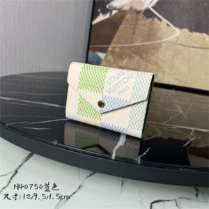 L.V Victorine Wallet Damier coated canvas  Pistachio Green N40750
