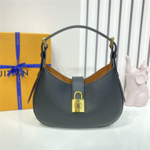 L.V Low Key Shoulder Bag Grained Calfskin Black M24611