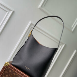 L.V Low Key Hobo PM Bag Smooth Calfskin Black M25352