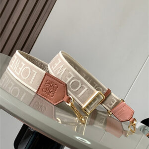 Loewe Anagram strap in jacquard and calfskin