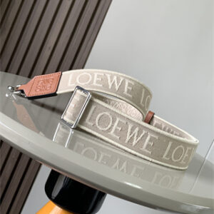 Loewe Anagram strap in jacquard and calfskin