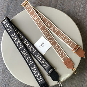 Loewe Anagram strap in jacquard and calfskin