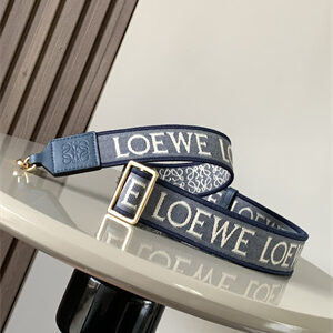 Loewe Anagram strap in jacquard and calfskin