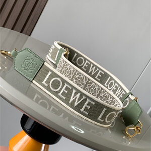 Loewe Anagram strap in jacquard and calfskin