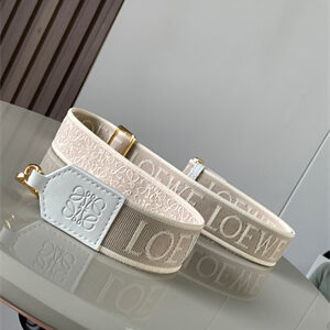 Loewe Anagram strap in jacquard and calfskin