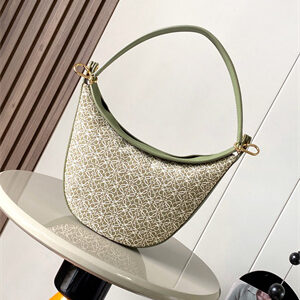 Loewe Luna bag in Anagram jacquard and classic calfskin