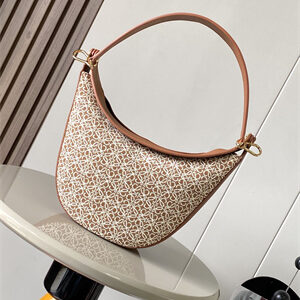 Loewe Luna bag in Anagram jacquard and classic calfskin