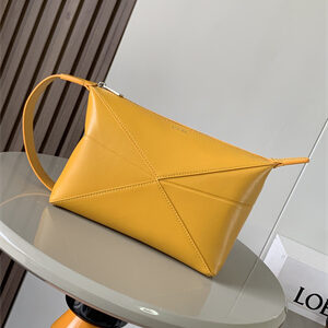 Loewe Puzzle Fold Wash Bag In Shiny Calfskin