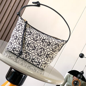 Loewe Cubi Bag In Anagram Jacquard and Calfskin