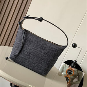 Loewe Cubi Bag In Anagram Jacquard and Calfskin