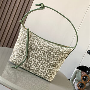 Loewe Cubi Bag In Anagram Jacquard and Calfskin