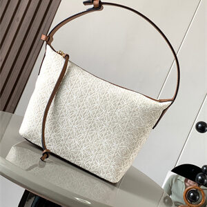 Loewe Cubi Bag In Anagram Jacquard and Calfskin