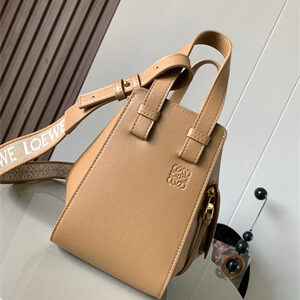 Loewe Compact Hammock bag in satin calfskin With Jacquard Strap