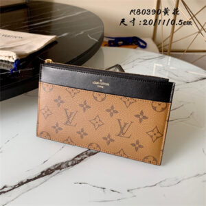 L.V Slim Purse Monogram Reverse Canvas M80390