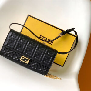 Fen.di WOC Baguette Nappa Leather Black