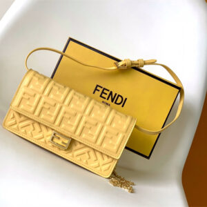 Fen.di WOC Baguette Nappa Leather Yellow