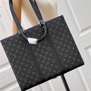 L.V Sac Plat 24H Monogram Eclipse coated canvas M47059